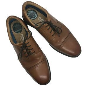 Nunn Bush Mens Cap Toe Leather‎ Shoes Oxfords Size 9.5 Brown Comfort Gel Career